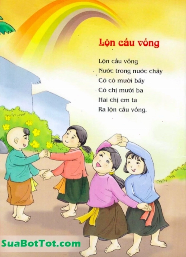 Trẻ em chơi trò lộn cầu vồng