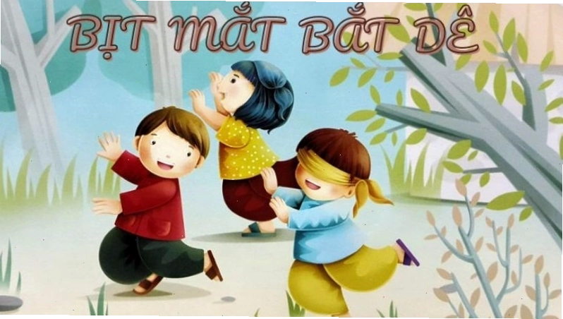 Trẻ em đang chơi trò bịt mắt bắt dê