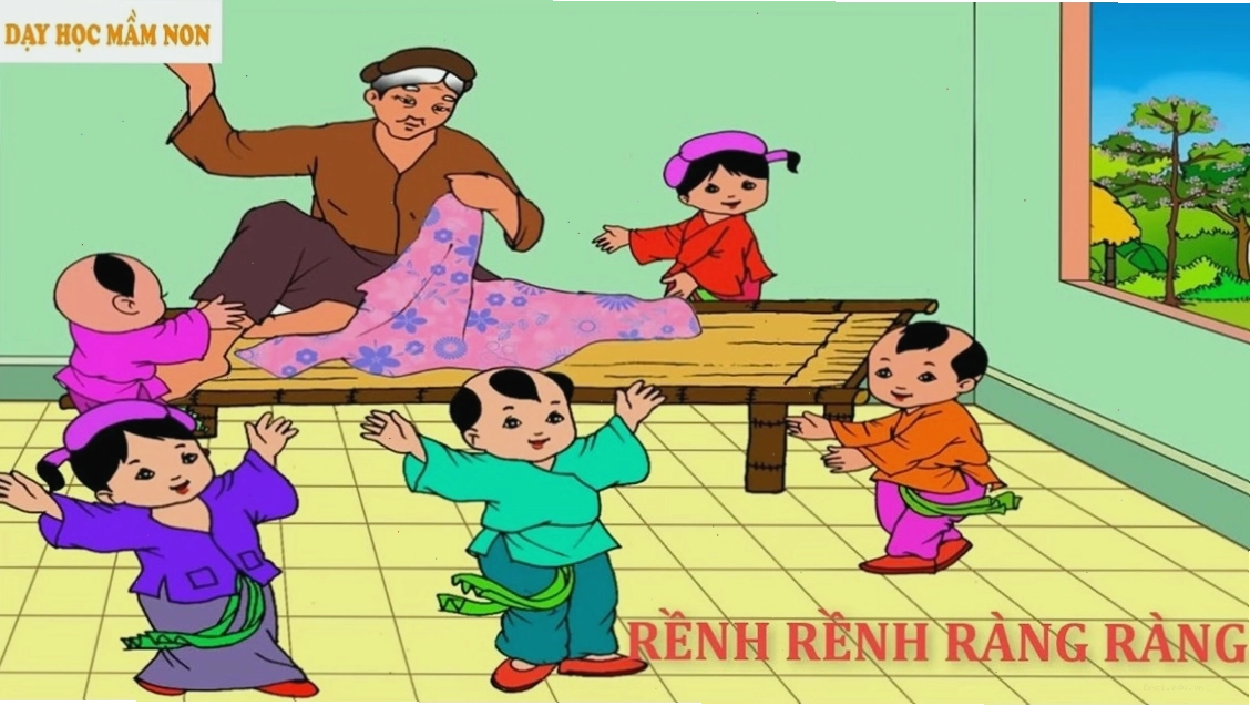 Trẻ em đang chơi trò chơi đồng dao Rềnh Rềnh Ràng Ràng