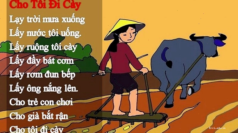 Trẻ em đang học thuộc lời bài đồng dao
