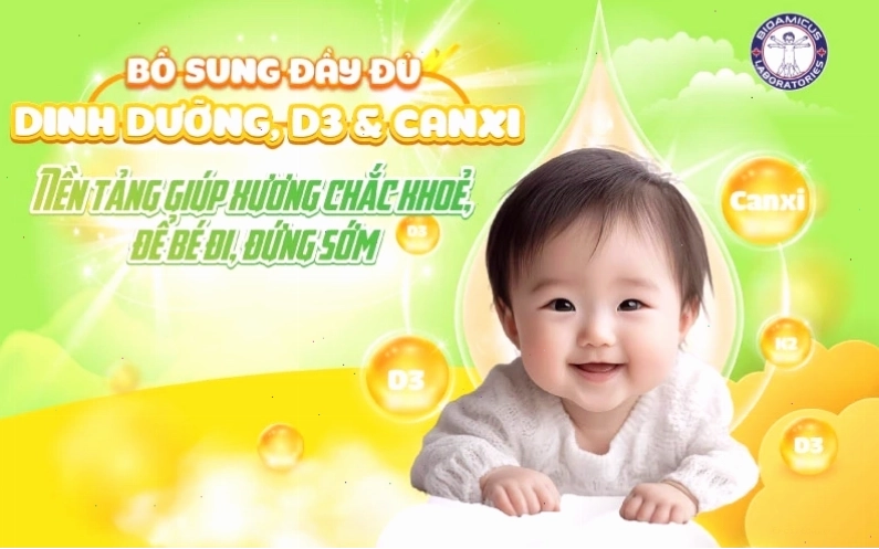 Trẻ em đang uống sữa bổ sung vitamin D3 và Canxi