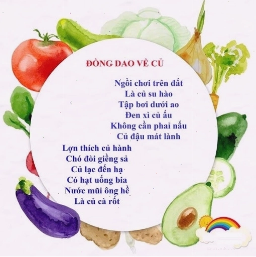 Trẻ em giới thiệu các loại củ qua bài đồng dao