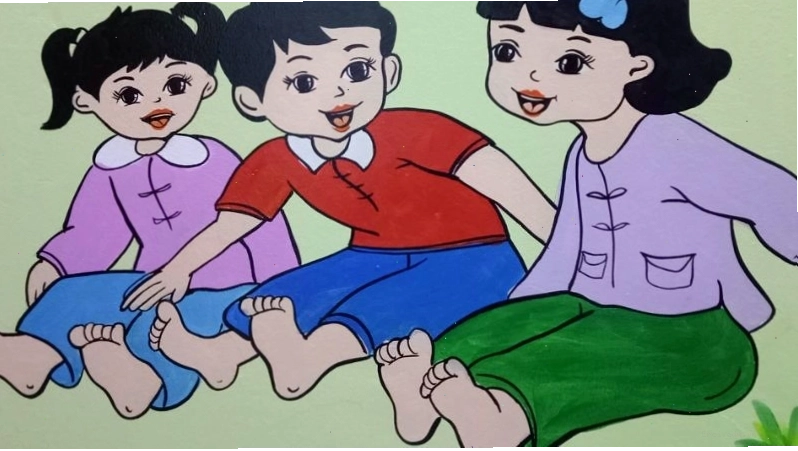 Trẻ em vui chơi với các bài đồng dao