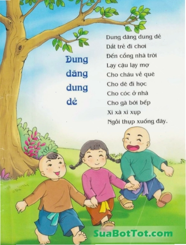 Trẻ em vui chơi với trò Dung dăng dung dẻ