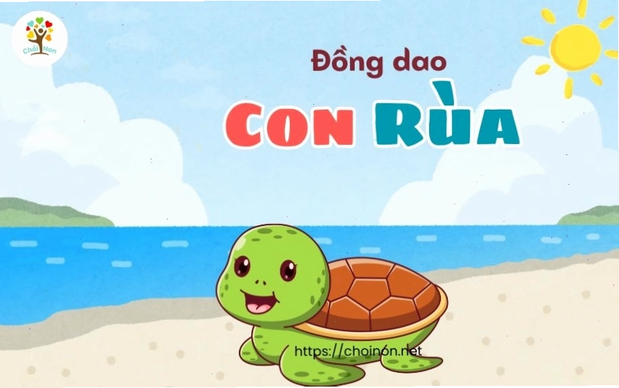 Trẻ em vui đùa với bài đồng dao con rùa