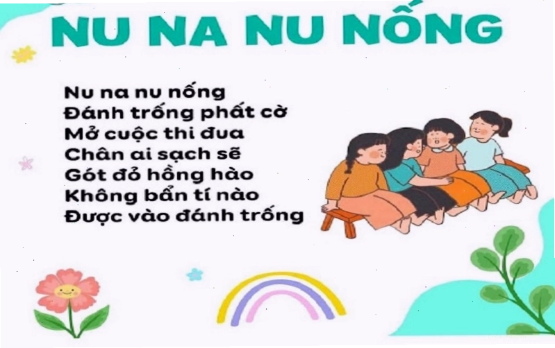 Trẻ em vui đùa với bài đồng dao Nu na nu nống