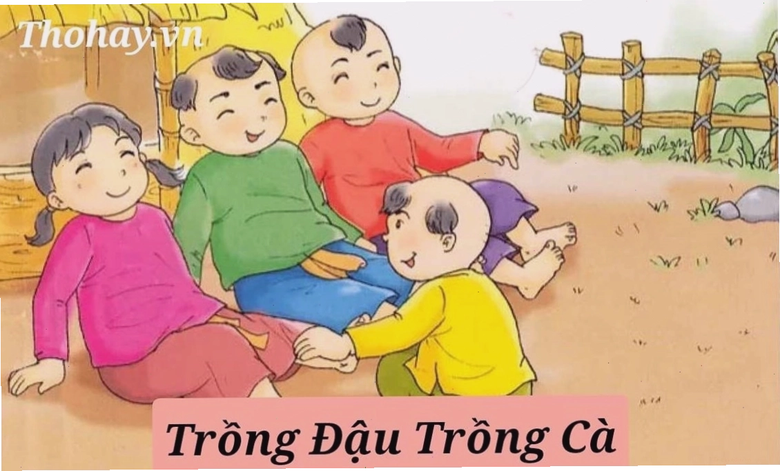 Trẻ em vui đùa với bài đồng dao Trồng đậu, trồng cà