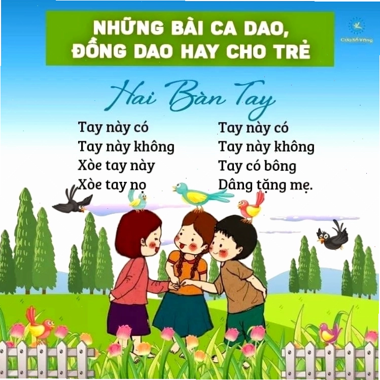 Trẻ mầm non hào hứng tham gia hoạt động đọc đồng dao