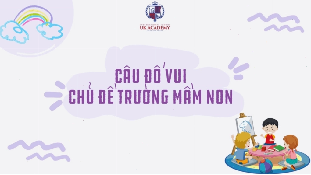 Trẻ mầm non hứng thú tham gia hoạt động giải câu đố vui