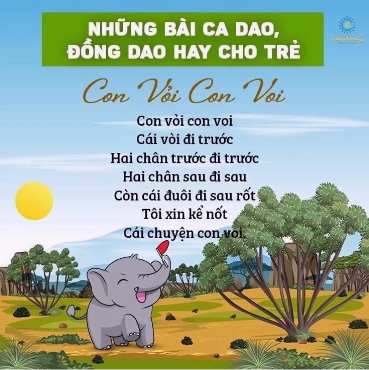 Trẻ vẽ tranh minh họa bài đồng dao
