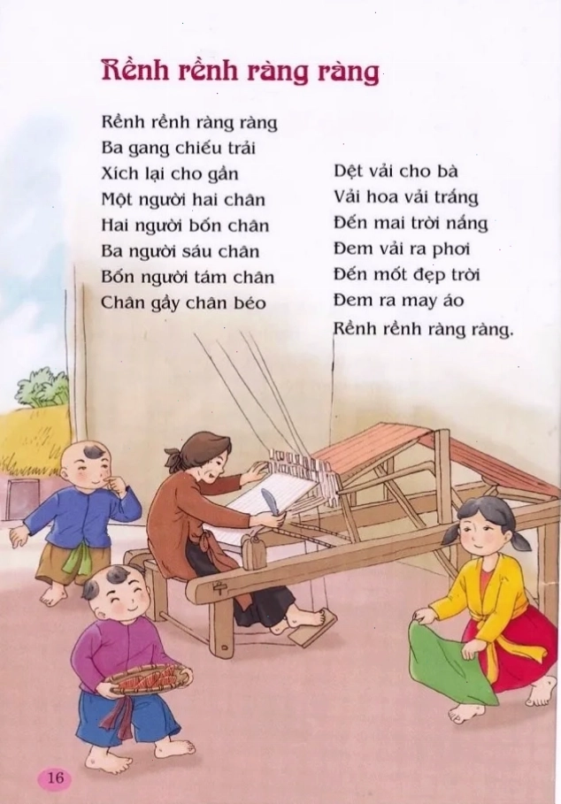 Trình bày lời bài hát đồng dao Rềnh Rềnh Ràng Ràng