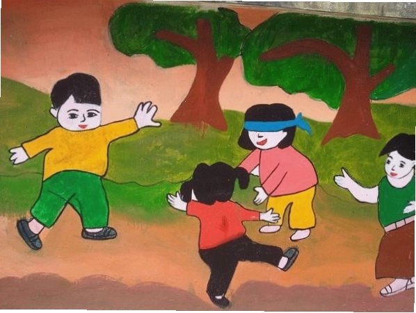 Trò chơi bịt mắt bắt dê trong bài đồng dao