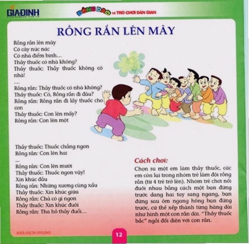Trò chơi Rồng rắn lên mây với trẻ em