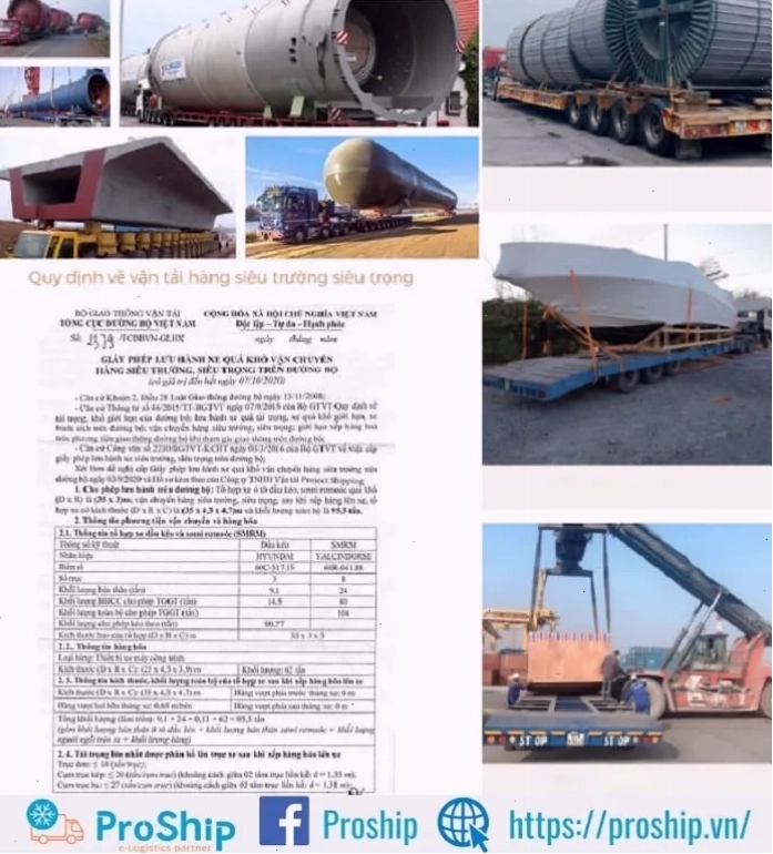Xe đầu kéo chở container quá khổ