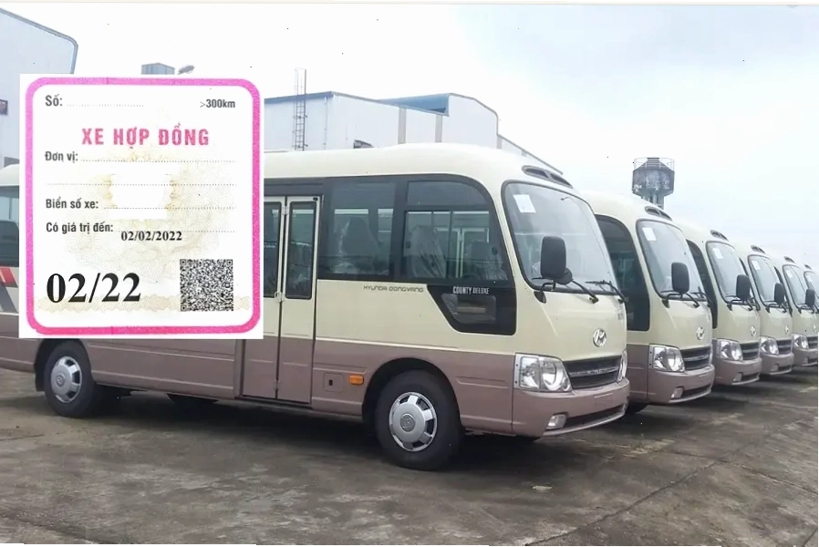 Xe kinh doanh vận tải cần dán tem hợp đồng