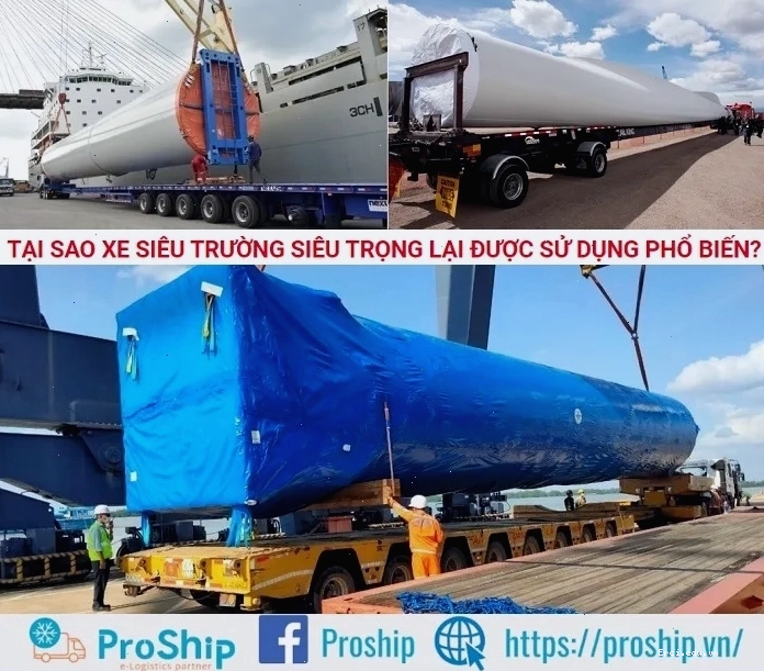 Xe siêu trường siêu trọng di chuyển trên đường cao tốc