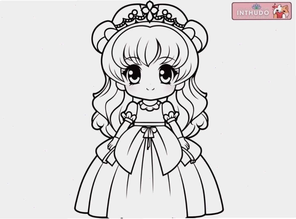 công chúa anime chibi xinh đẹp