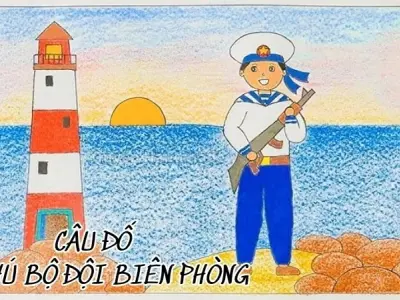 Bé học yêu nước qua câu đố về chú bộ đội biên phòng