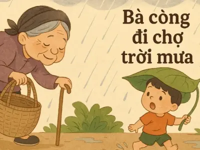 Tìm hiểu ý nghĩa đồng dao Bà còng đi chợ trời mưa