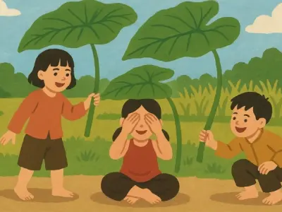Ý nghĩa sâu sắc ẩn sau bài đồng dao Úp lá khoai quen thuộc
