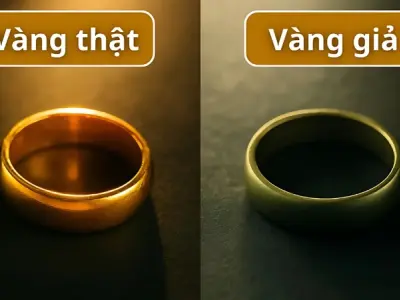 Cách phân biệt vàng thật vàng giả bằng vật dụng đơn giản
