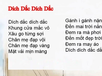 Đồng dao Dích dắc dích dắc: Lời ca dao về nghề nghiệp và cuộc sống