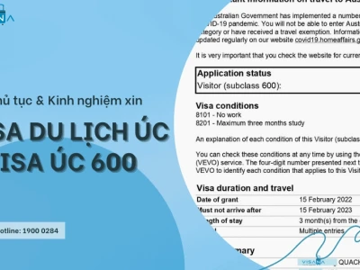 Visa 600 Úc là gì? Hướng dẫn chi tiết thủ tục xin visa du lịch Úc 2026